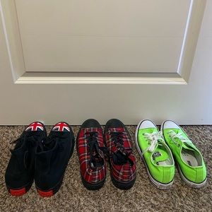 Womens Green / Black / Red Converse Bundle